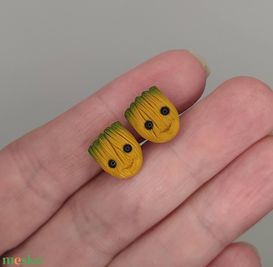 Baby Groot bedugós fülbevaló - ékszer - fülbevaló - pötty fülbevaló - Meska.hu Baby Groot bedugós fülbevaló - ékszer - fülbevaló - pötty fülbevaló - Meska.hu