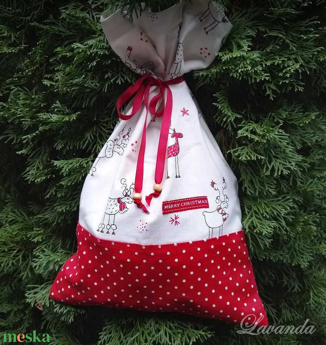 Karácsonyi ajándékzsák - karácsony - karácsonyi ajándékozás - karácsonyi ajándékcsomagolás - Meska.hu
