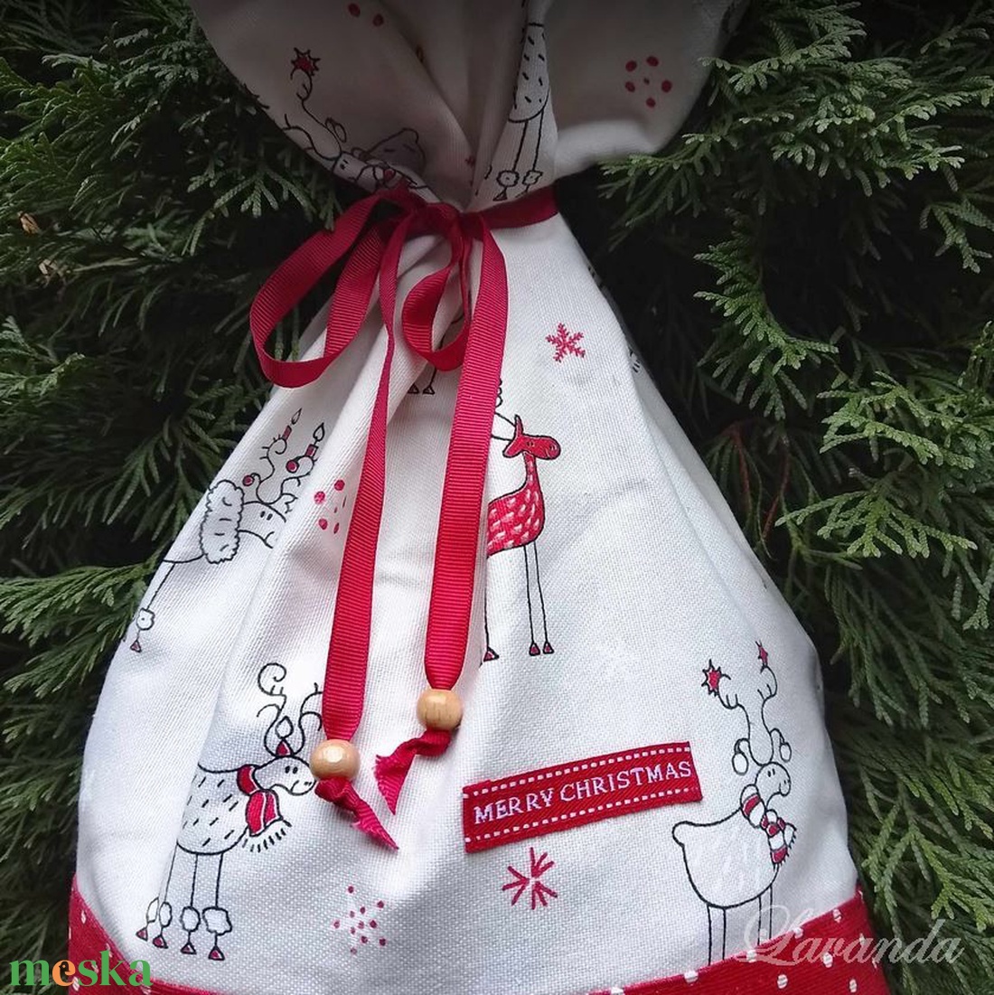 Karácsonyi ajándékzsák - karácsony - karácsonyi ajándékozás - karácsonyi ajándékcsomagolás - Meska.hu