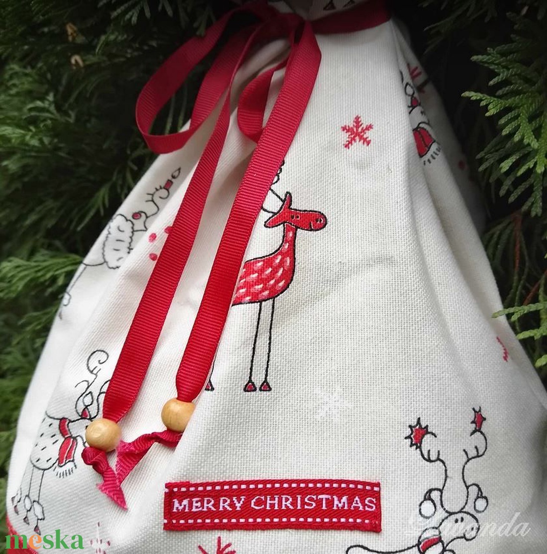 Karácsonyi ajándékzsák - karácsony - karácsonyi ajándékozás - karácsonyi ajándékcsomagolás - Meska.hu