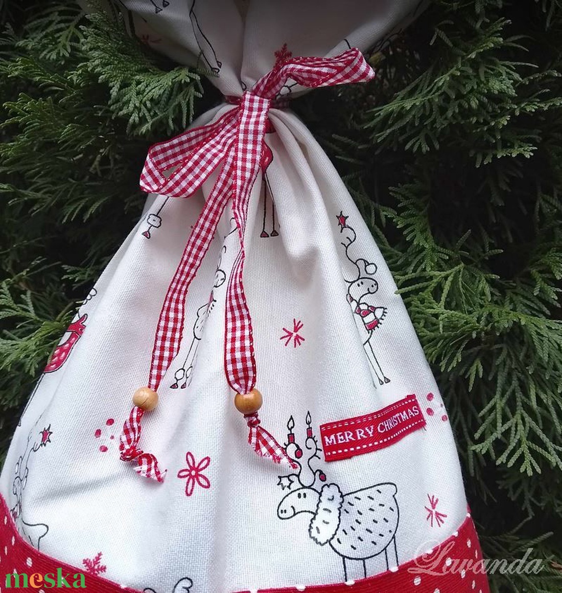 Karácsonyi ajándékzsák - karácsony - karácsonyi ajándékozás - karácsonyi ajándékcsomagolás - Meska.hu