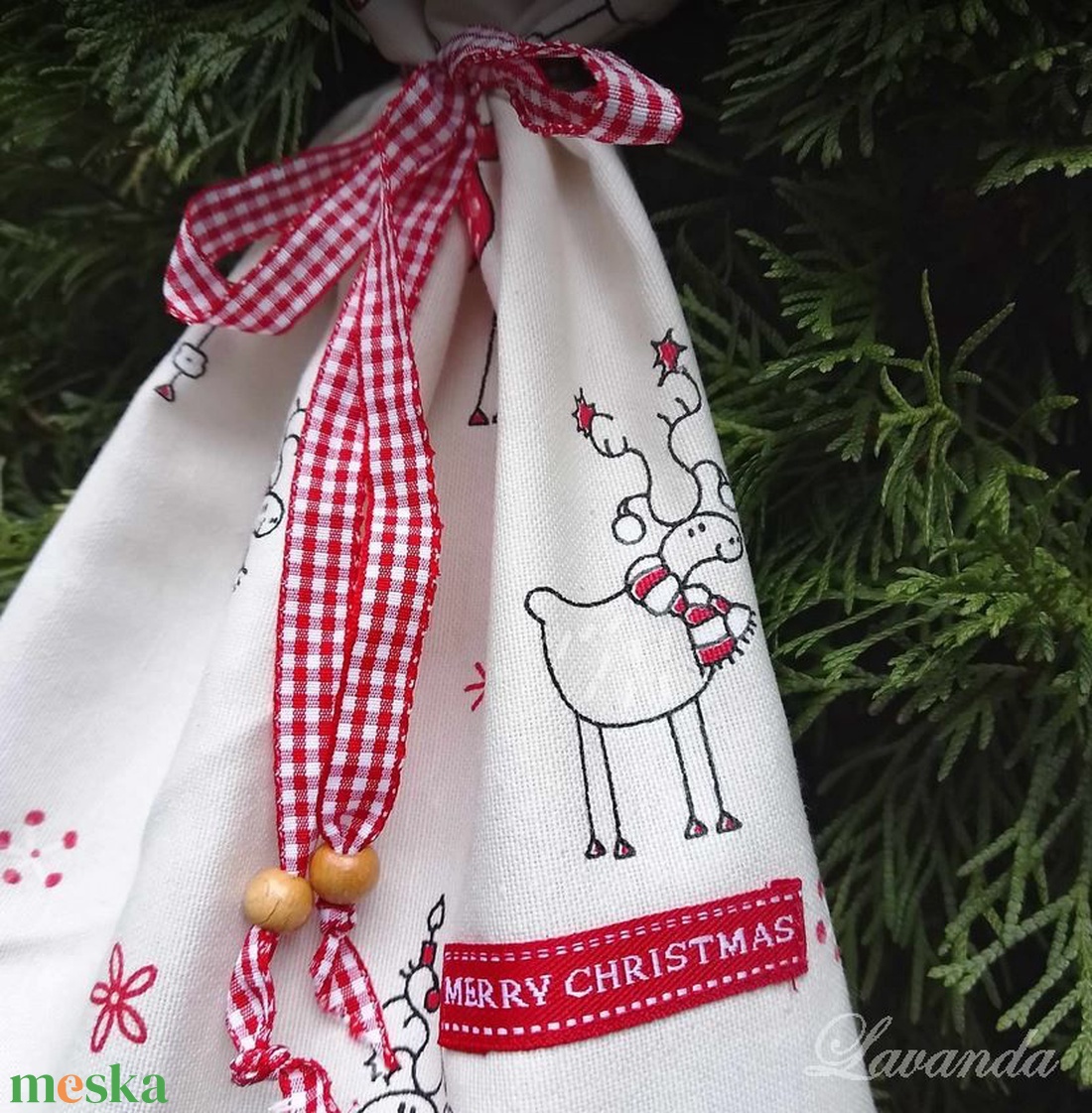 Karácsonyi ajándékzsák - karácsony - karácsonyi ajándékozás - karácsonyi ajándékcsomagolás - Meska.hu