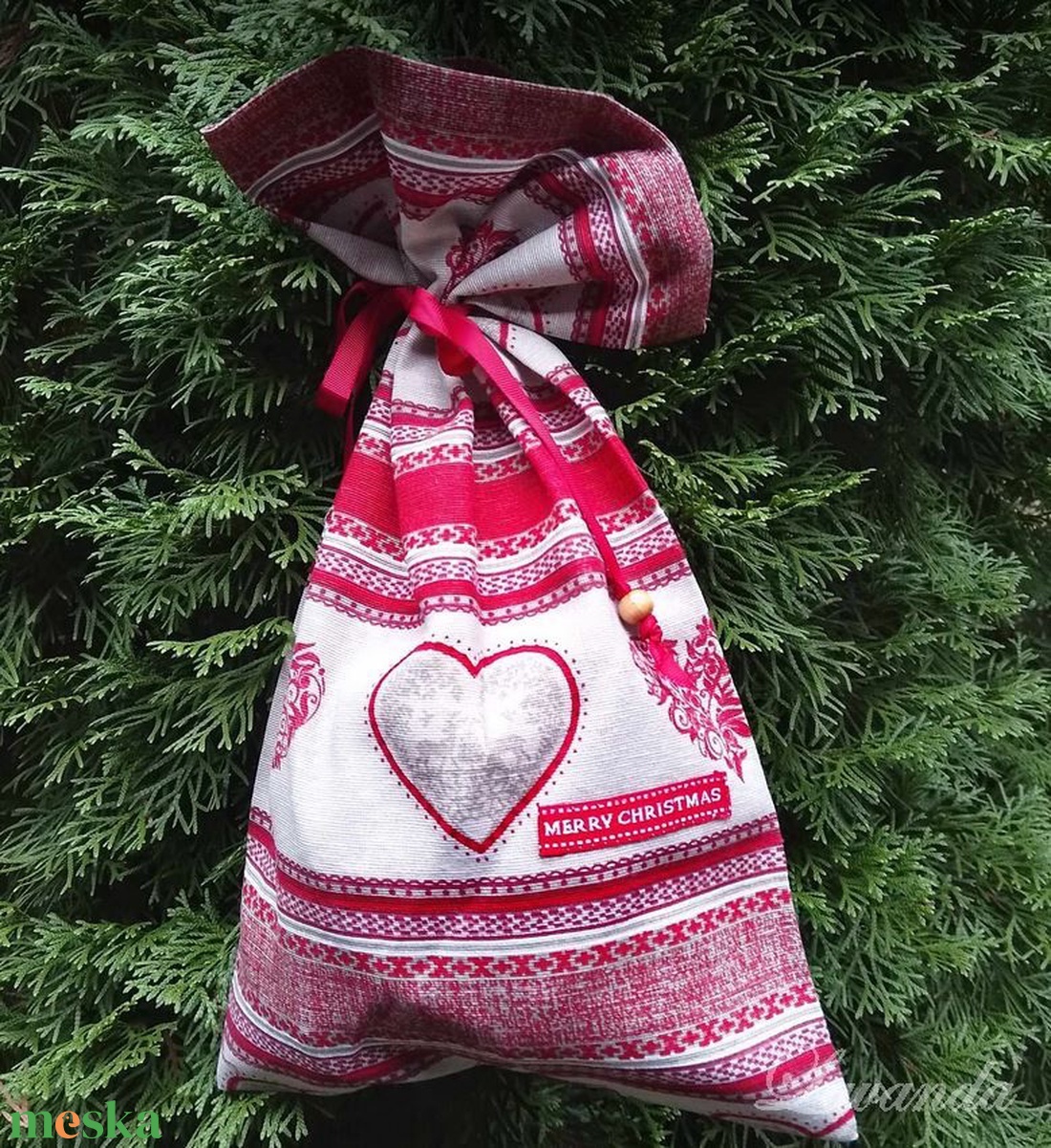 Karácsonyi ajándékzsák - karácsony - karácsonyi ajándékozás - karácsonyi ajándékcsomagolás - Meska.hu