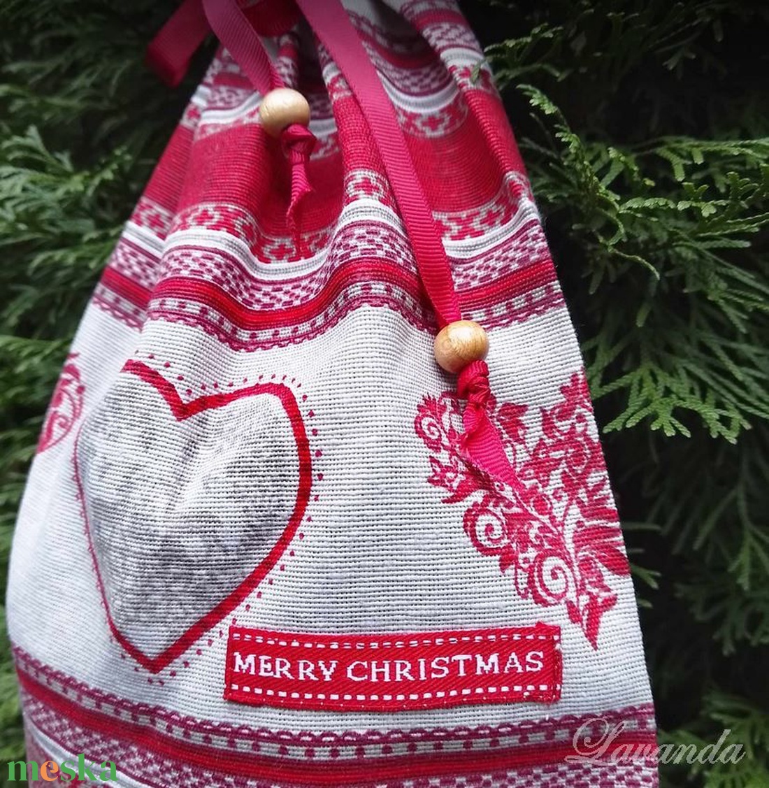 Karácsonyi ajándékzsák - karácsony - karácsonyi ajándékozás - karácsonyi ajándékcsomagolás - Meska.hu