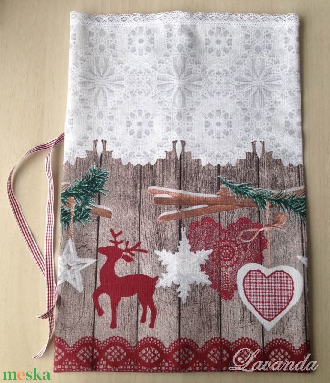 Karácsonyi ajándékzsák - karácsony - karácsonyi ajándékozás - karácsonyi ajándékcsomagolás - Meska.hu