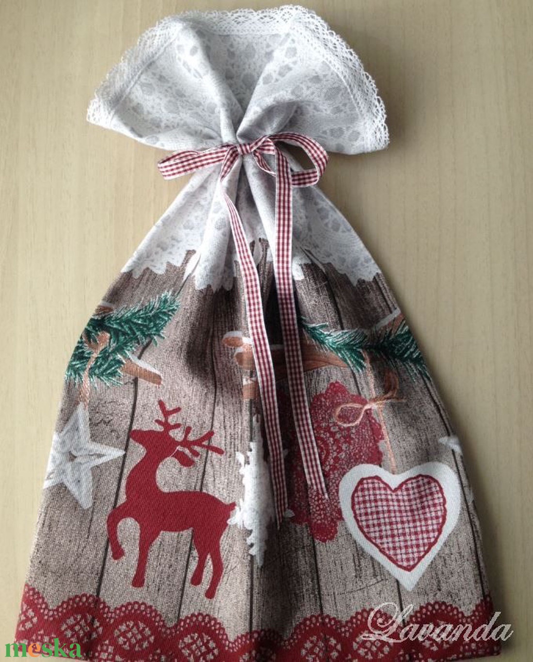 Karácsonyi ajándékzsák - karácsony - karácsonyi ajándékozás - karácsonyi ajándékcsomagolás - Meska.hu