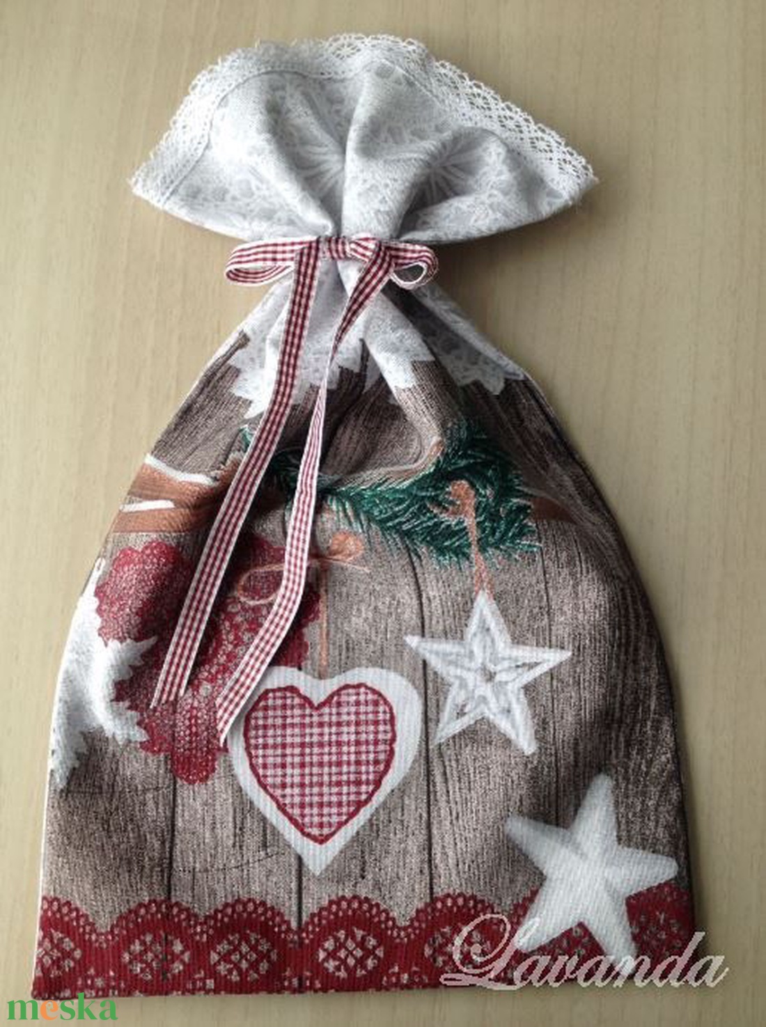 Karácsonyi ajándékzsák - karácsony - karácsonyi ajándékozás - karácsonyi ajándékcsomagolás - Meska.hu