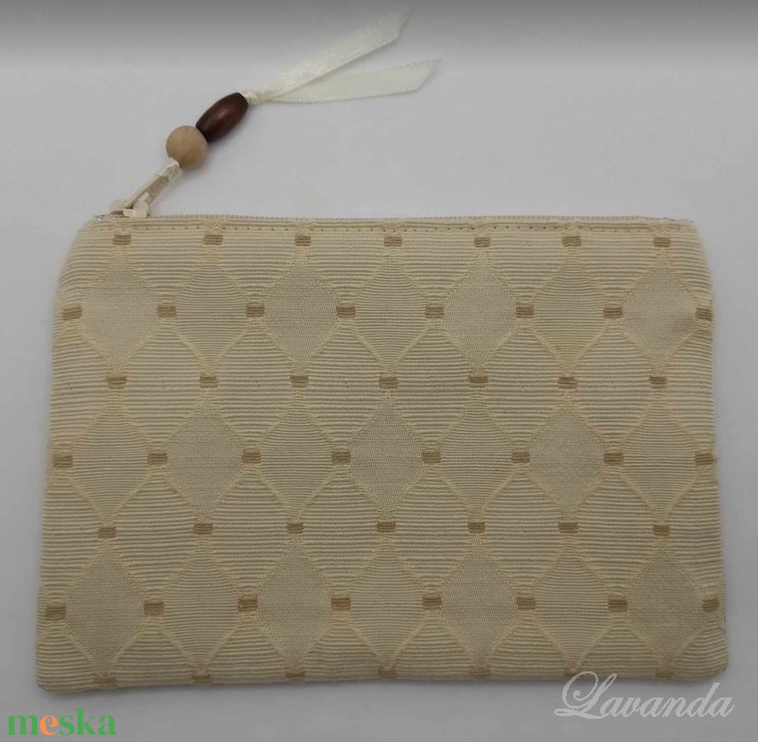 Beige-csíkos neszesszer - táska & tok - neszesszer - Meska.hu