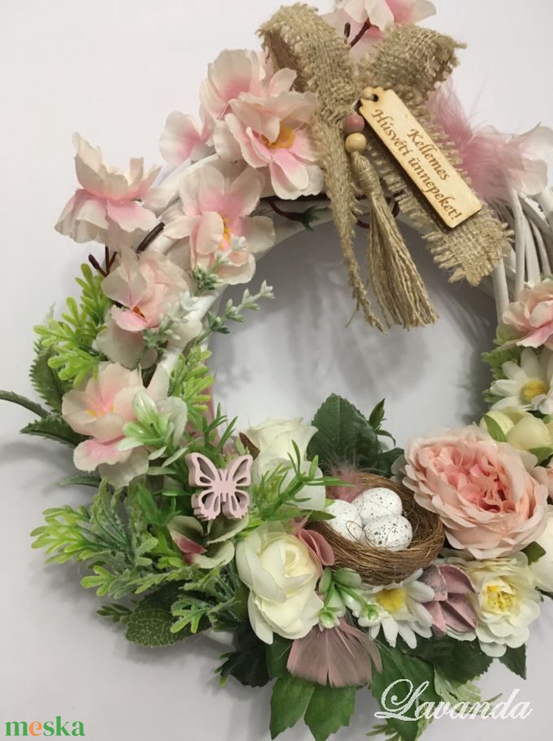 Húsvéti koszorú, ajtódísz - otthon & életmód - dekoráció - ajtó- és ablak dekoráció - ajtódísz & kopogtató - Meska.hu