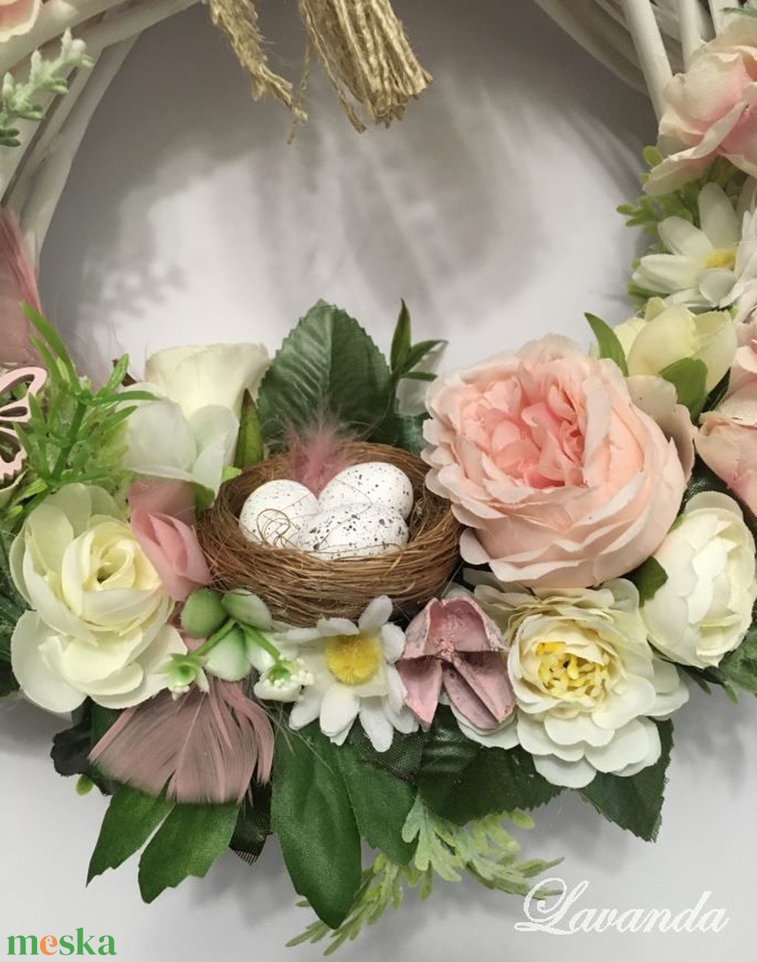 Húsvéti koszorú, ajtódísz - otthon & életmód - dekoráció - ajtó- és ablak dekoráció - ajtódísz & kopogtató - Meska.hu