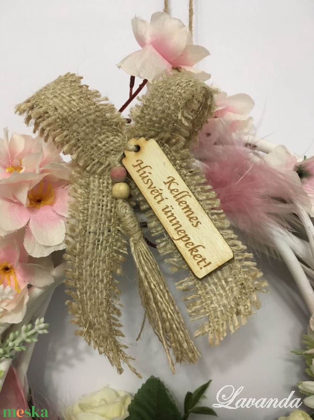 Húsvéti koszorú, ajtódísz - otthon & életmód - dekoráció - ajtó- és ablak dekoráció - ajtódísz & kopogtató - Meska.hu