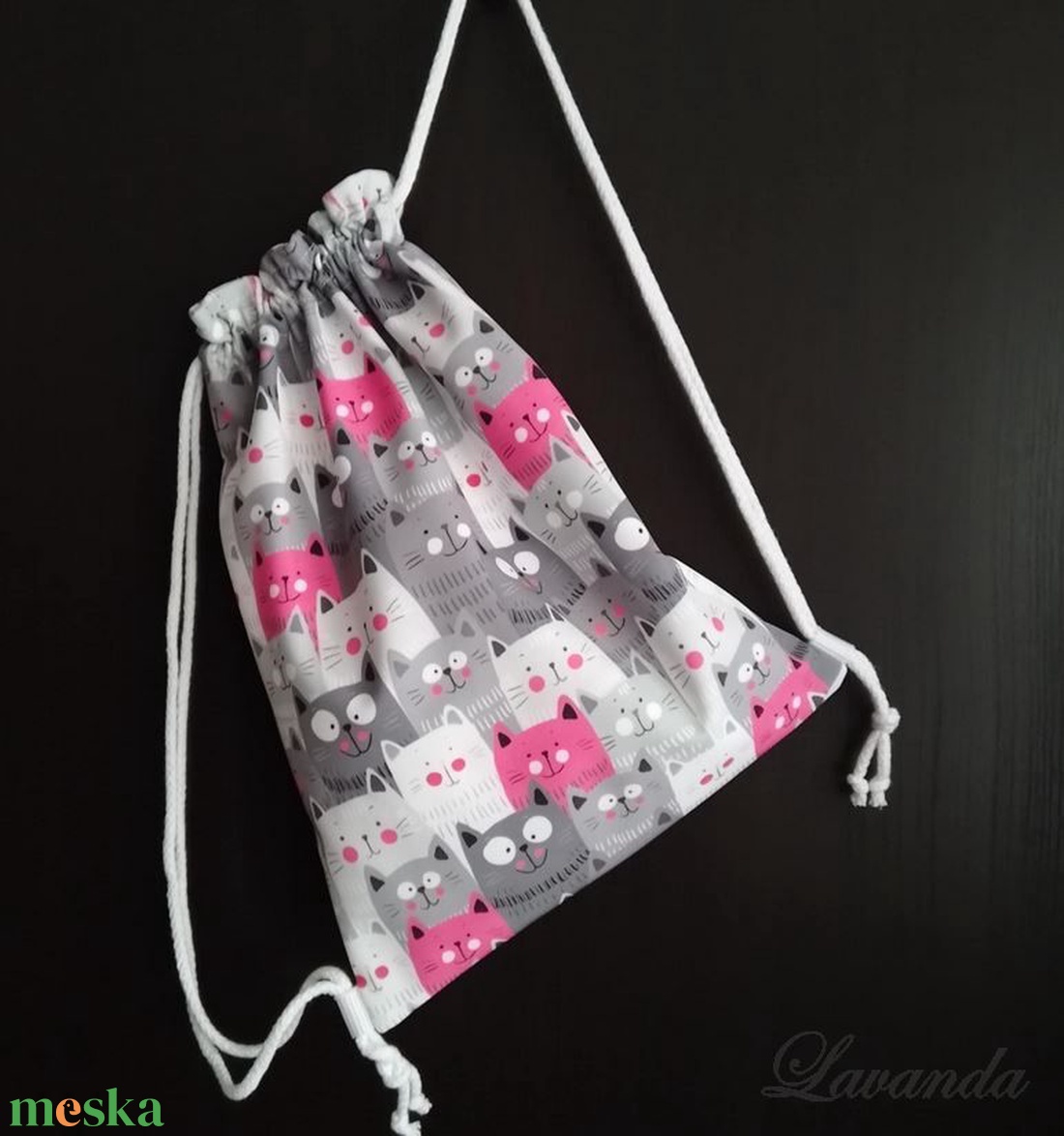 Cicás gyermekhátizsák, tornazsák - táska & tok - hátizsák - tornazsák, gymbag - Meska.hu