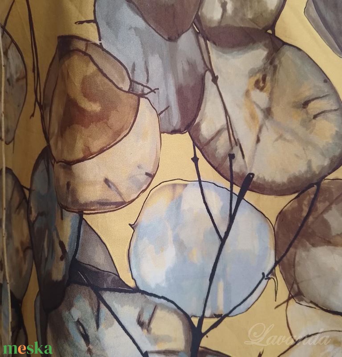 Szatyor, táska-Színes, pénzvirág (holdviola) mintás - táska & tok - bevásárlás & shopper táska - shopper, textiltáska, szatyor - Meska.hu