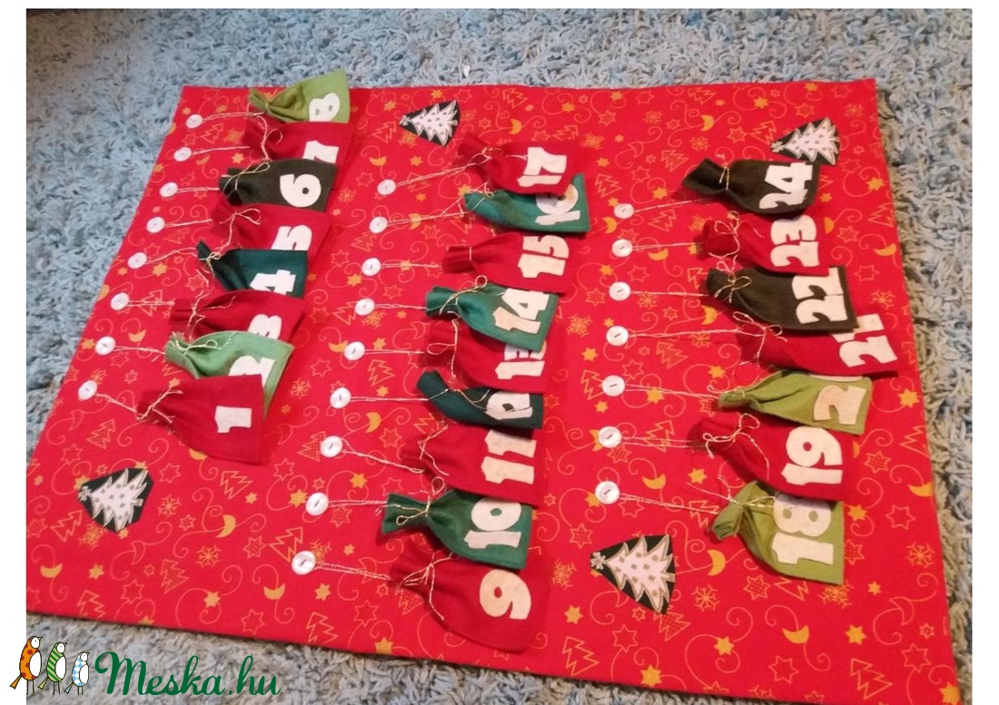 Adventi naptár zsákocskákkal - karácsony - adventi díszek - adventi naptár - adventi díszek - Meska.hu Adventi naptár zsákocskákkal - karácsony - adventi díszek - adventi naptár - adventi díszek - Meska.hu