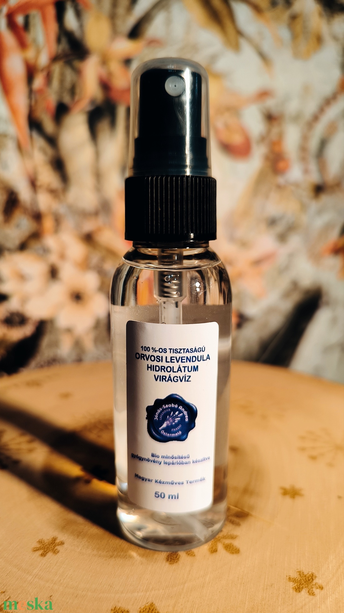 Orvosi levendula hidrolátum, virágvíz, 100 % tisztaságú, 50 ml - szépségápolás - arcápolás - arclemosó - Meska.hu