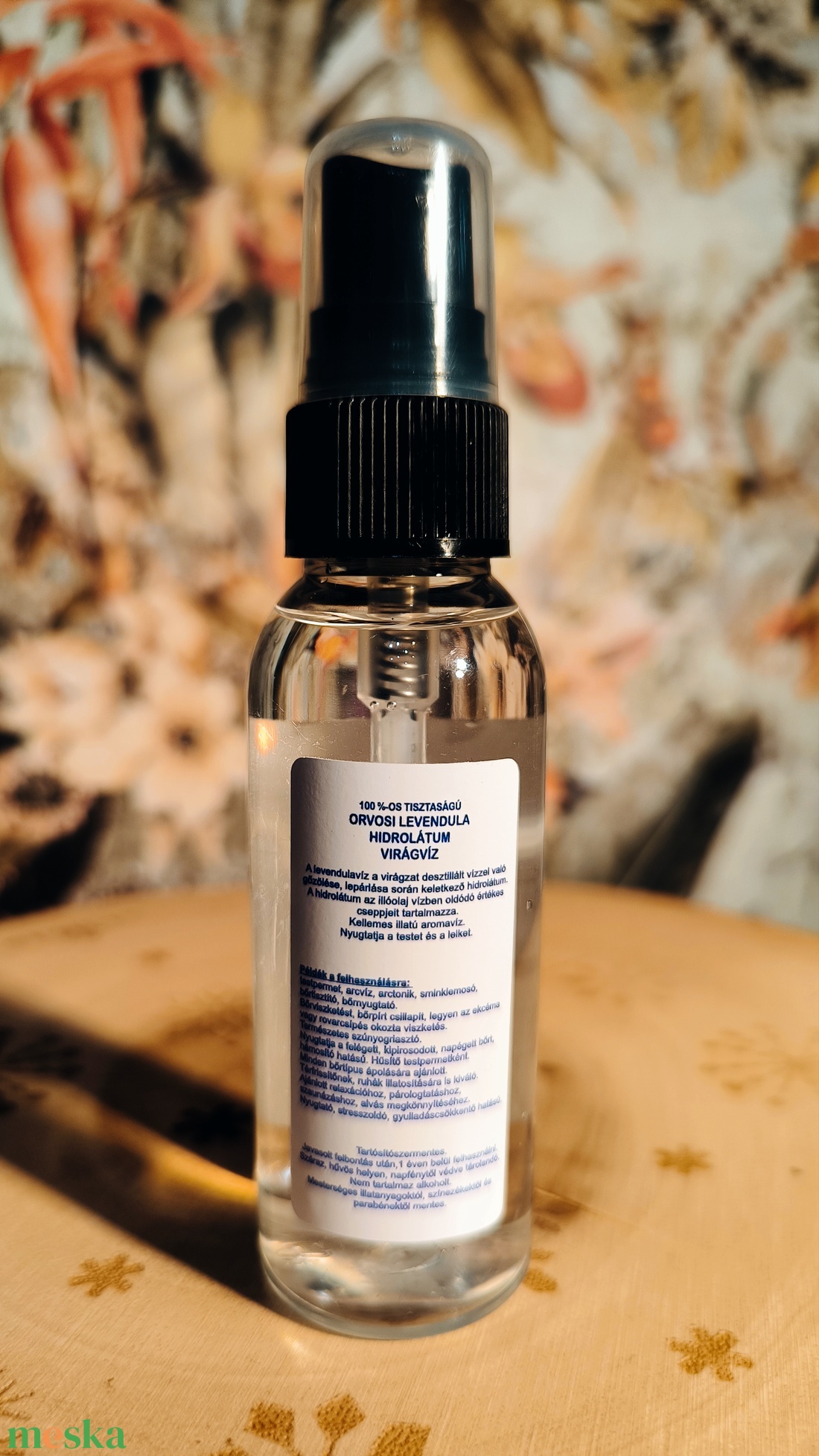 Orvosi levendula hidrolátum, virágvíz, 100 % tisztaságú, 50 ml - szépségápolás - arcápolás - arclemosó - Meska.hu