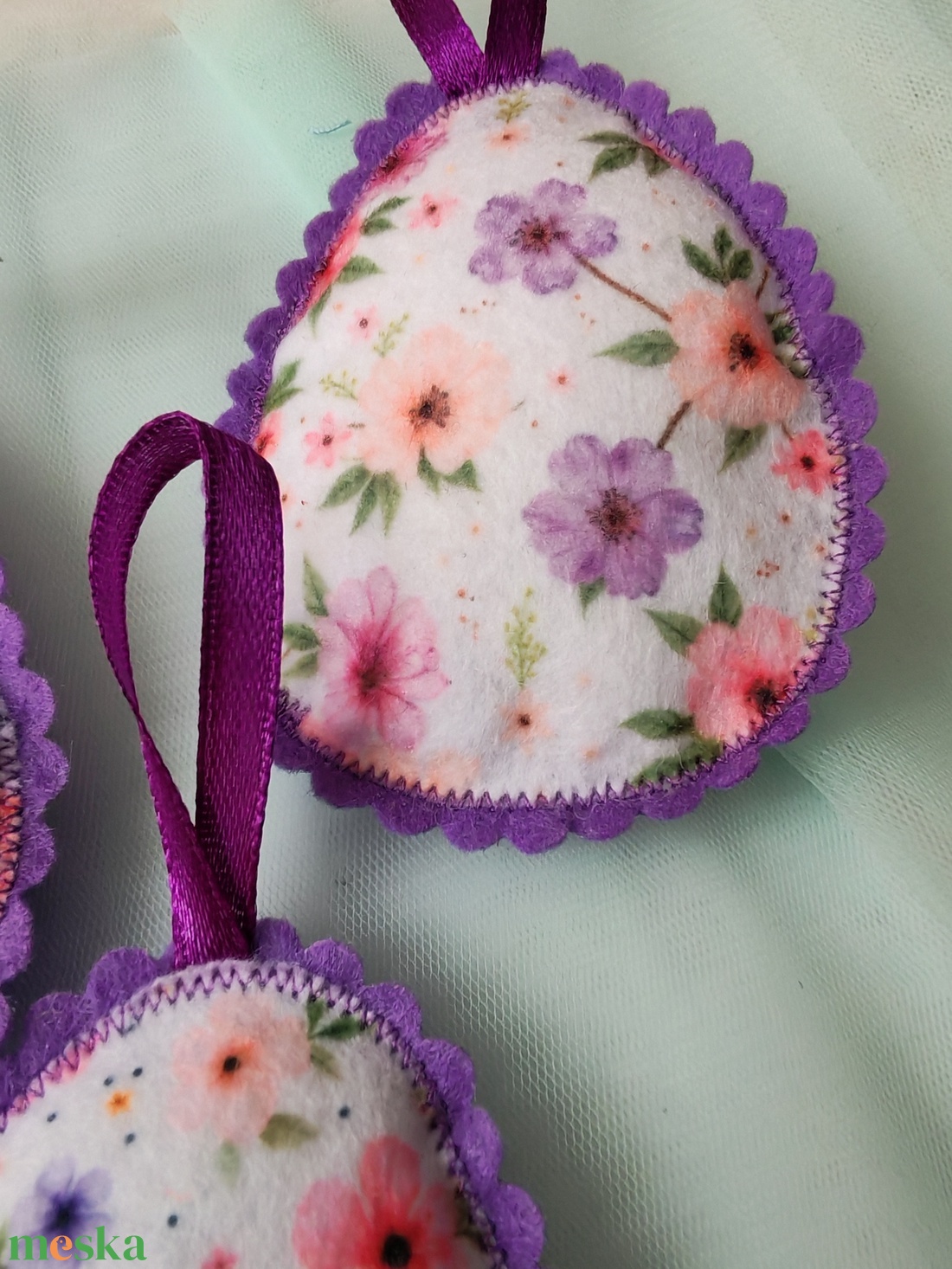 Filc tojások - ünnepi díszek, dekorációk - húsvéti díszek és dekorációk - húsvéti tojásfadíszek - Meska.hu