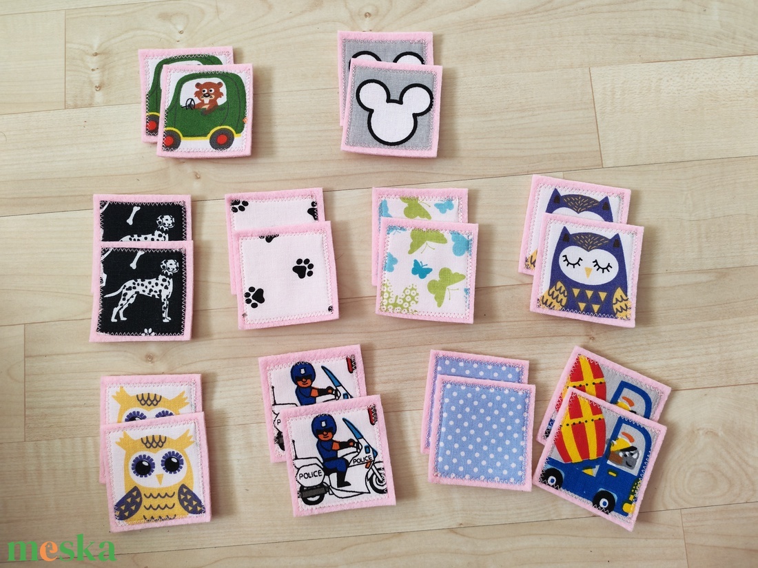 Filc memóriakártya szett - játék & sport - készségfejlesztő és logikai játék - memória játékok - Meska.hu