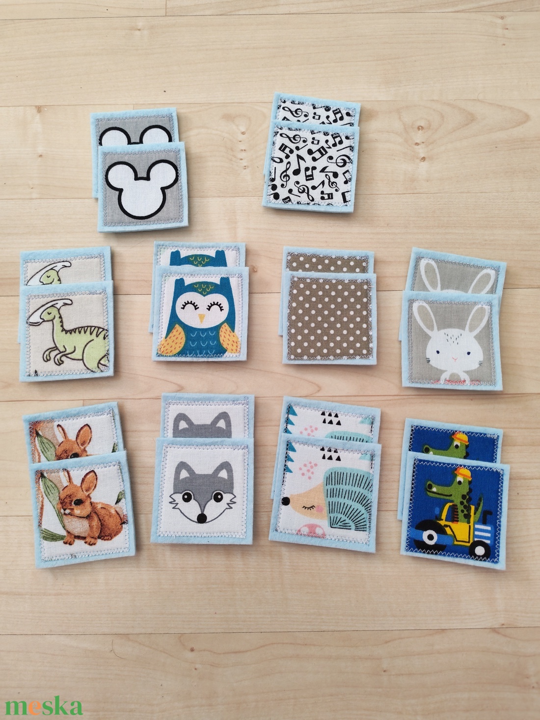 Filc memóriakártya szett - játék & sport - készségfejlesztő és logikai játék - memória játékok - Meska.hu