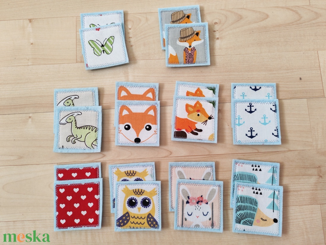 Filc memóriakártya szett - játék & sport - készségfejlesztő és logikai játék - memória játékok - Meska.hu