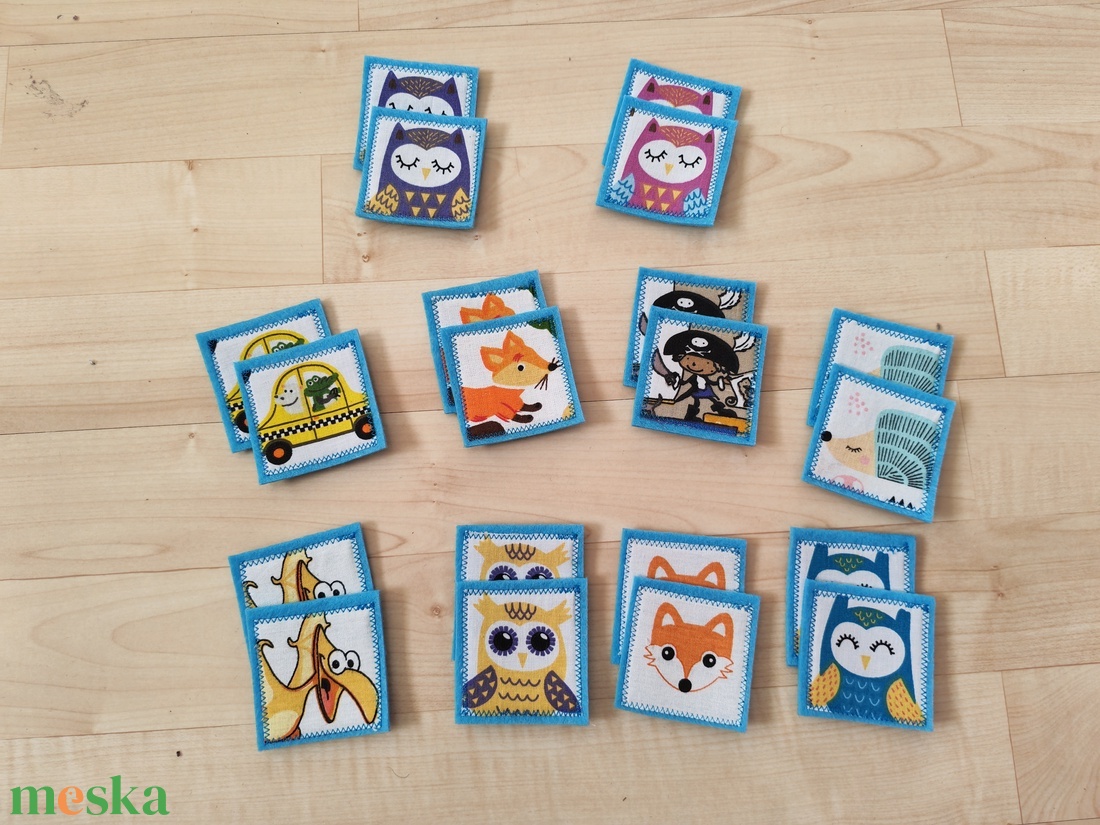 Filc memóriakártya szett - játék & sport - készségfejlesztő és logikai játék - memória játékok - Meska.hu