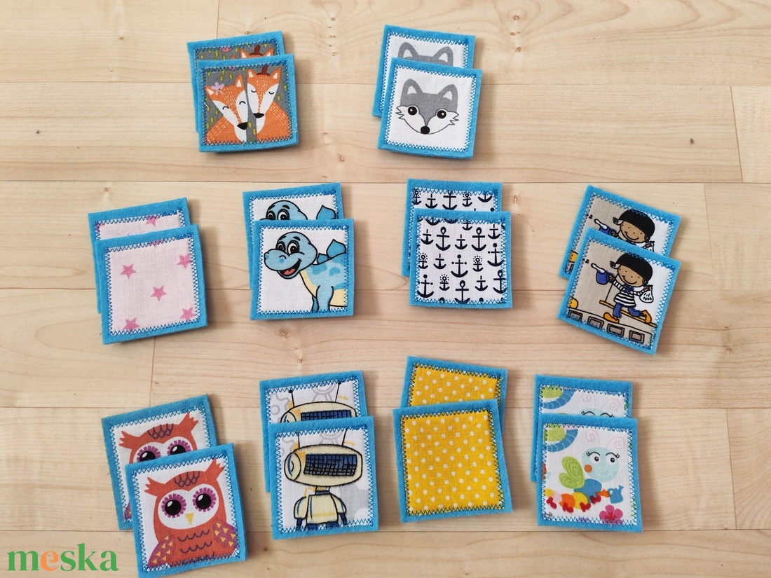 Filc memóriakártya szett - játék & sport - készségfejlesztő és logikai játék - memória játékok - Meska.hu