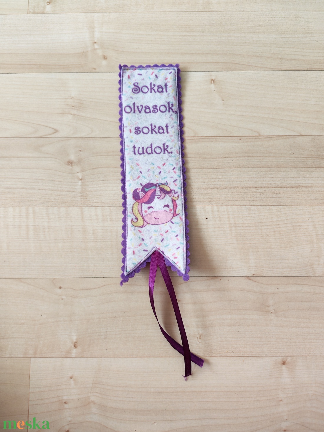 Filc könyvjelző - könyv & zene - könyvjelző - Meska.hu