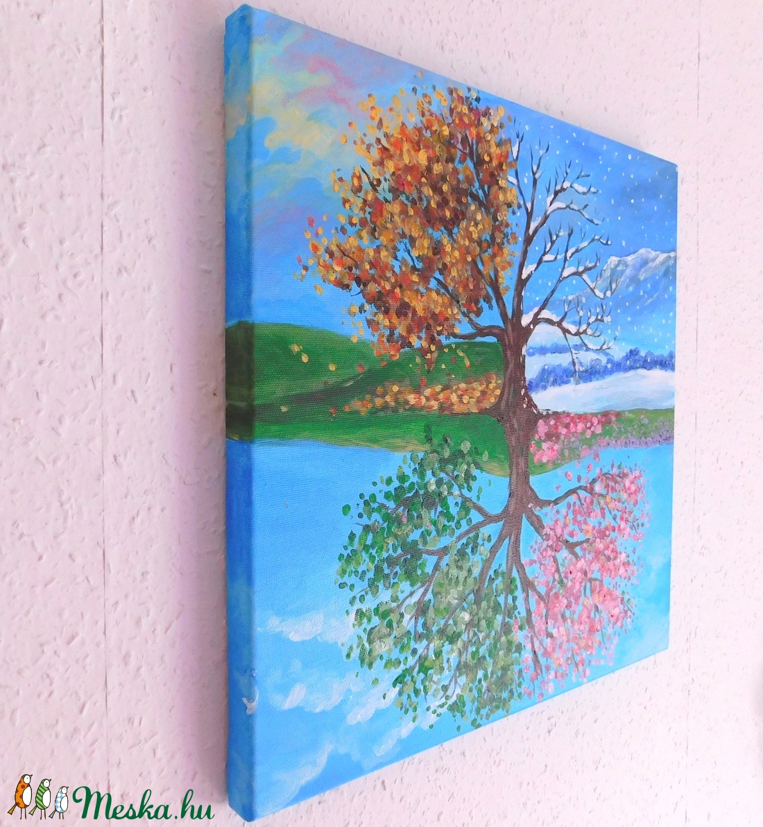 AKCIÓ - Évszakok - akril festmény -  - Meska.hu