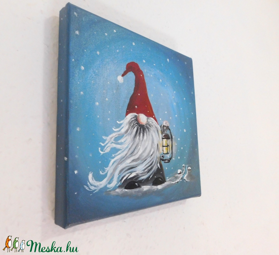 AKCIÓ - Skandináv manó - akril festmény -  - Meska.hu