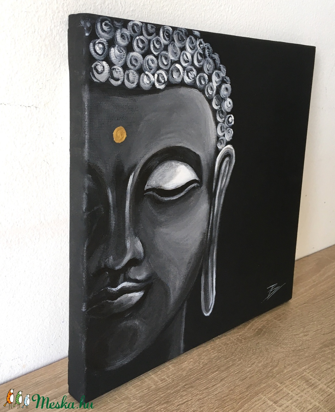 Buddha - akril festmény - művészet - festmény - akril - Meska.hu
