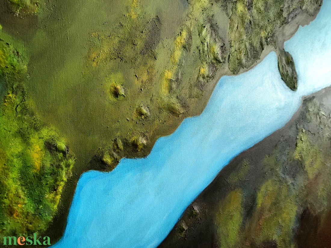 Nyári Balaton - akril festmény - művészet - festmény - akril - Meska.hu
