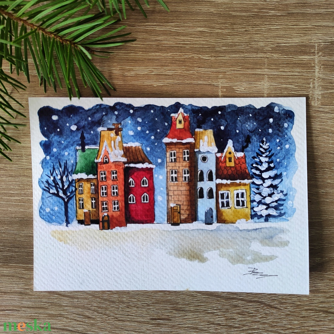Kézzel festett téli karácsonyi képeslap - nem print! - karácsony - karácsonyi ajándékozás - karácsonyi képeslap, üdvözlőlap, ajándékkísérő - Meska.hu Kézzel festett téli karácsonyi képeslap - nem print! - karácsony - karácsonyi ajándékozás - karácsonyi képeslap, üdvözlőlap, ajándékkísérő - Meska.hu