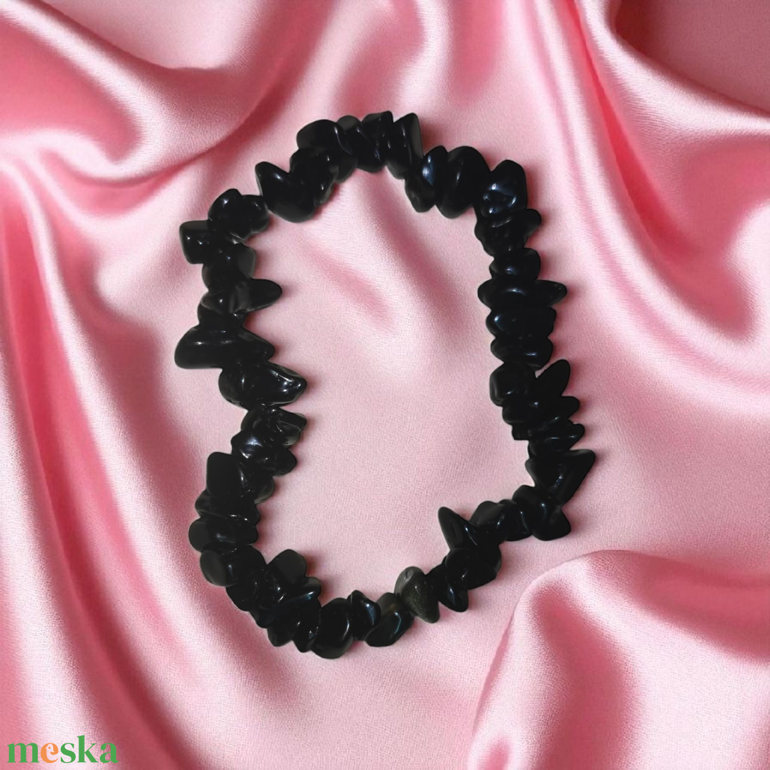 Ónix szemcsés ásványkarkötő - ékszer - karkötő - ásványkarkötő - Meska.hu