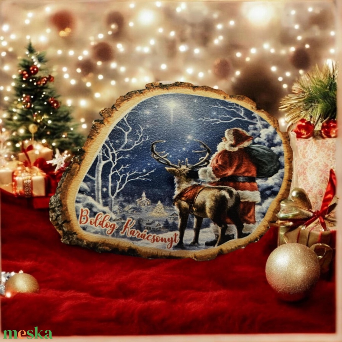 Mikulásos karácsonyi hűtőmágnes - otthon & életmód - konyhafelszerelés, tálalás - konyhai dekoráció - hűtőmágnes - Meska.hu