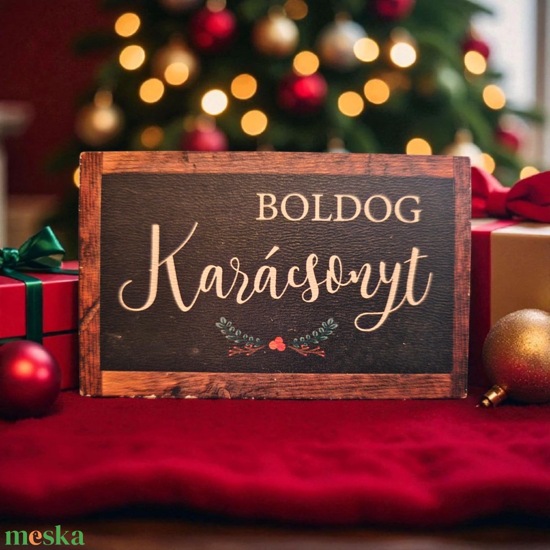Boldog karácsonyt! Hűtőmágnes - otthon & életmód - konyhafelszerelés, tálalás - konyhai dekoráció - hűtőmágnes - Meska.hu