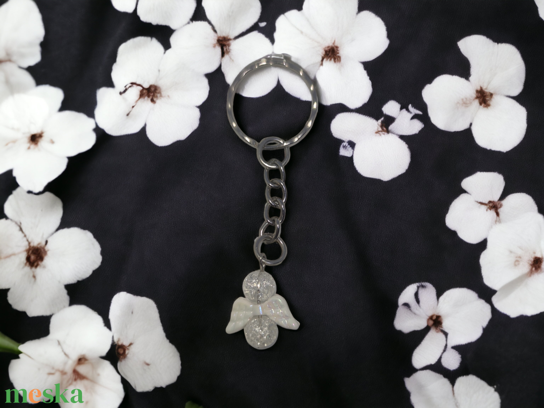 Roppantott hegyikristály angyal kulcstartó - táska & tok - kulcstartó & táskadísz - kulcstartó - Meska.hu