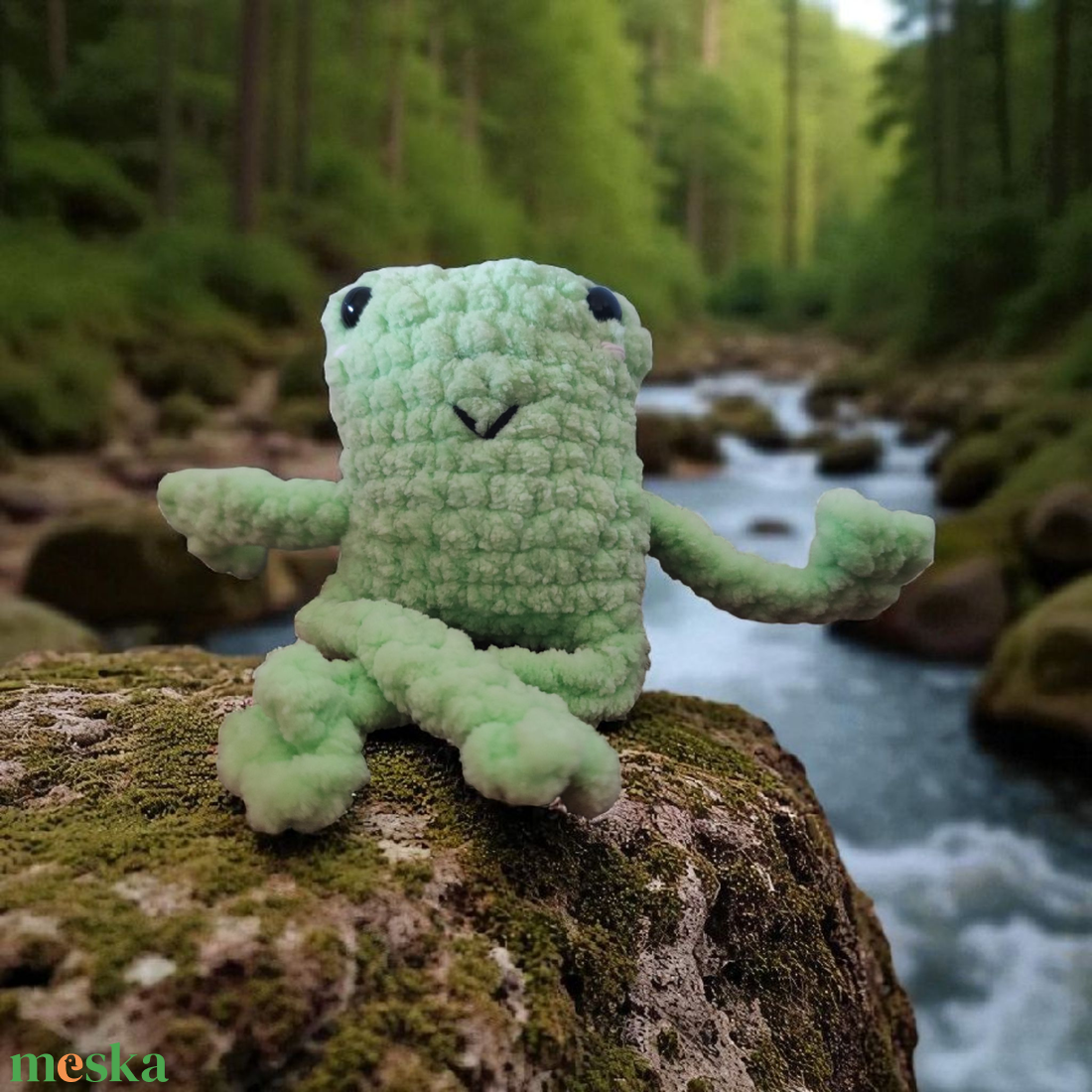 Horgolt plüss béka - játék & sport - plüssállat & játékfigura - béka - Meska.hu