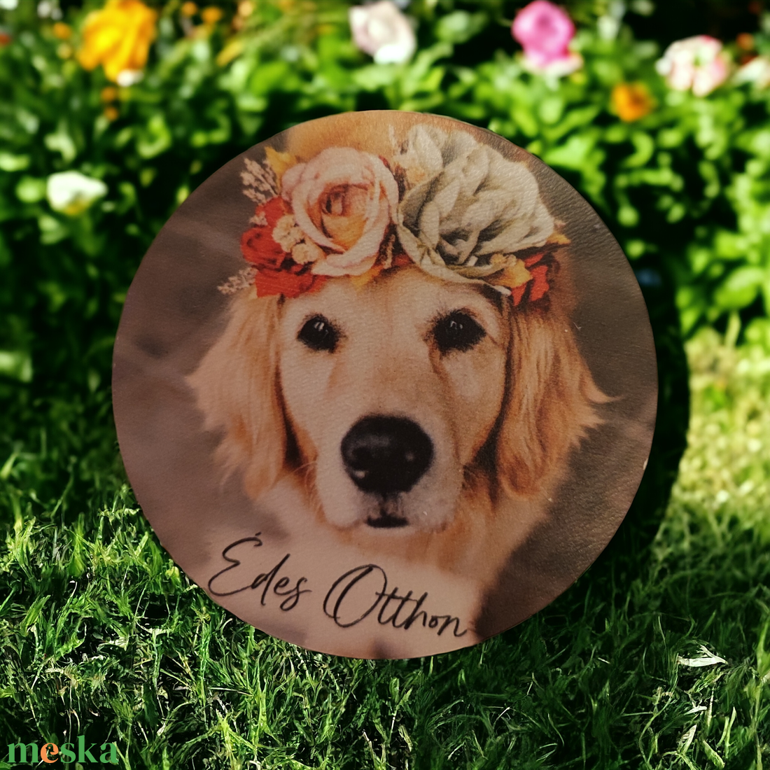 Édes otthon kutyás hűtőmágnes - otthon & életmód - konyhafelszerelés, tálalás - konyhai dekoráció - hűtőmágnes - Meska.hu