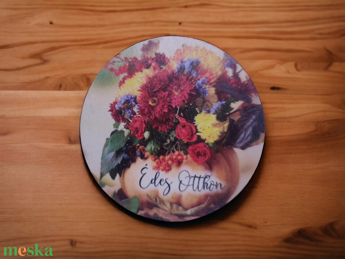 Édes otthon virágos hűtőmágnes - otthon & életmód - konyhafelszerelés, tálalás - konyhai dekoráció - hűtőmágnes - Meska.hu