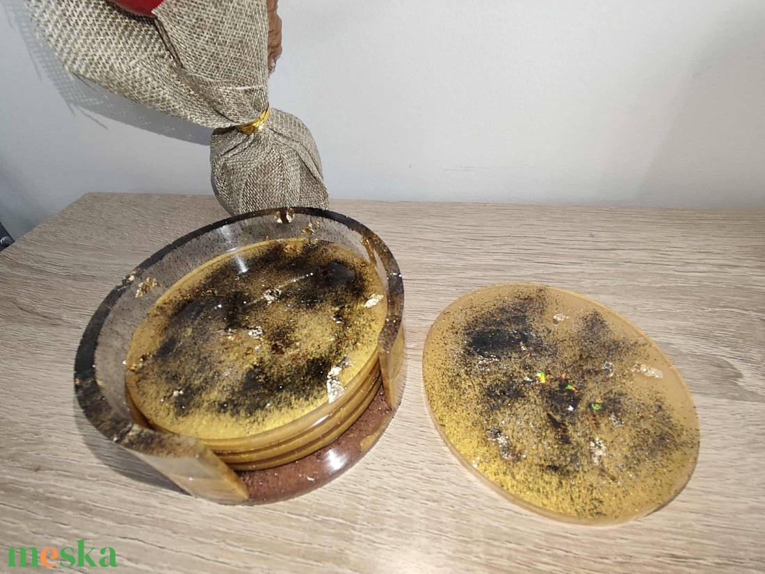 Pohár alátét tartóval - AJÁNDÉK RENDELÉSED MELLÉ! - otthon & életmód - konyhafelszerelés, tálalás - tálalás - tányér- és poháralátét - Meska.hu