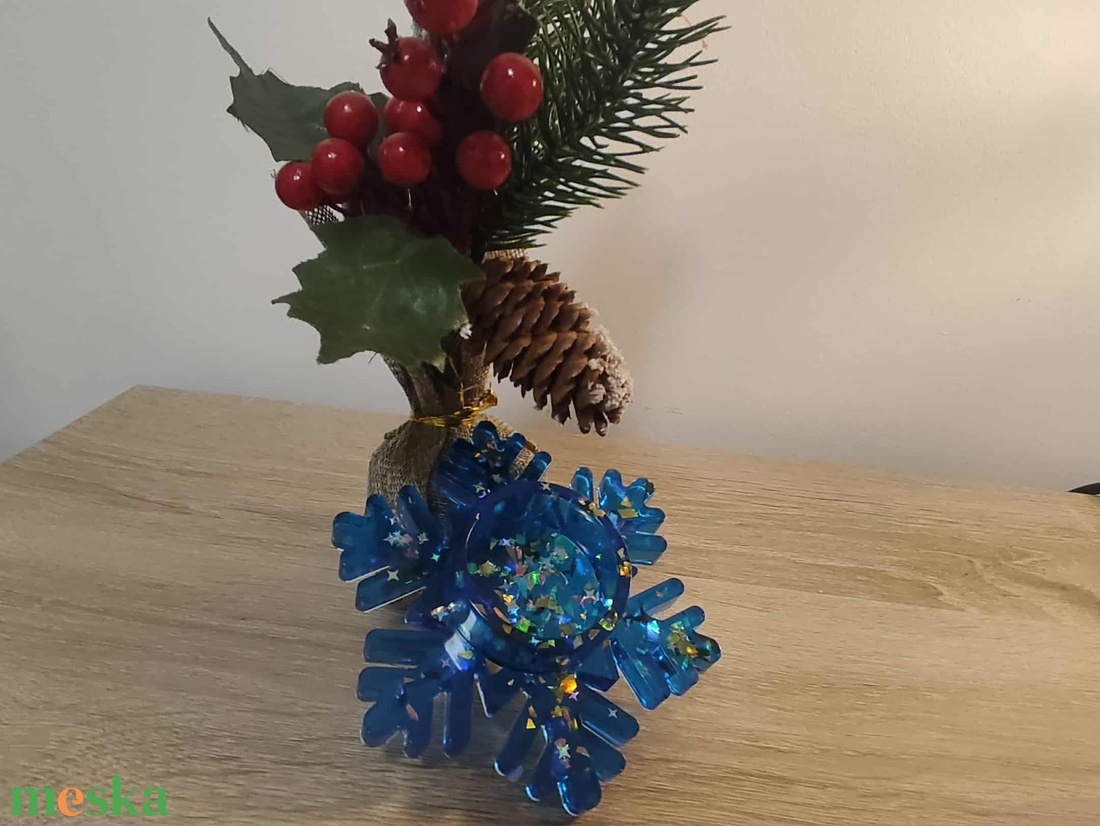 Hópehely karácsonyi mécsestartó - AJÁNDÉK RENDELÉSED MELLÉ! - karácsony - karácsonyi lakásdekoráció - ünnepi asztaldekoráció - Meska.hu