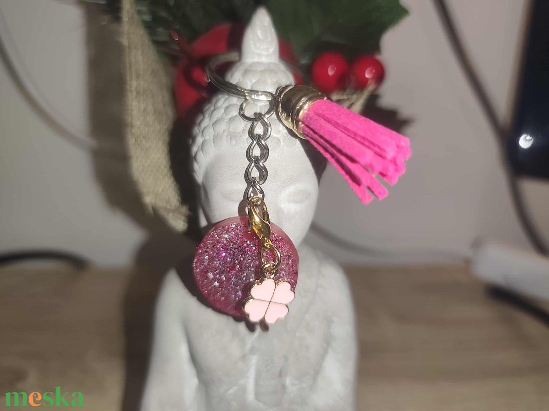 Rózsaszín csodaszép kulcstartó - táska & tok - kulcstartó & táskadísz - kulcstartó - Meska.hu