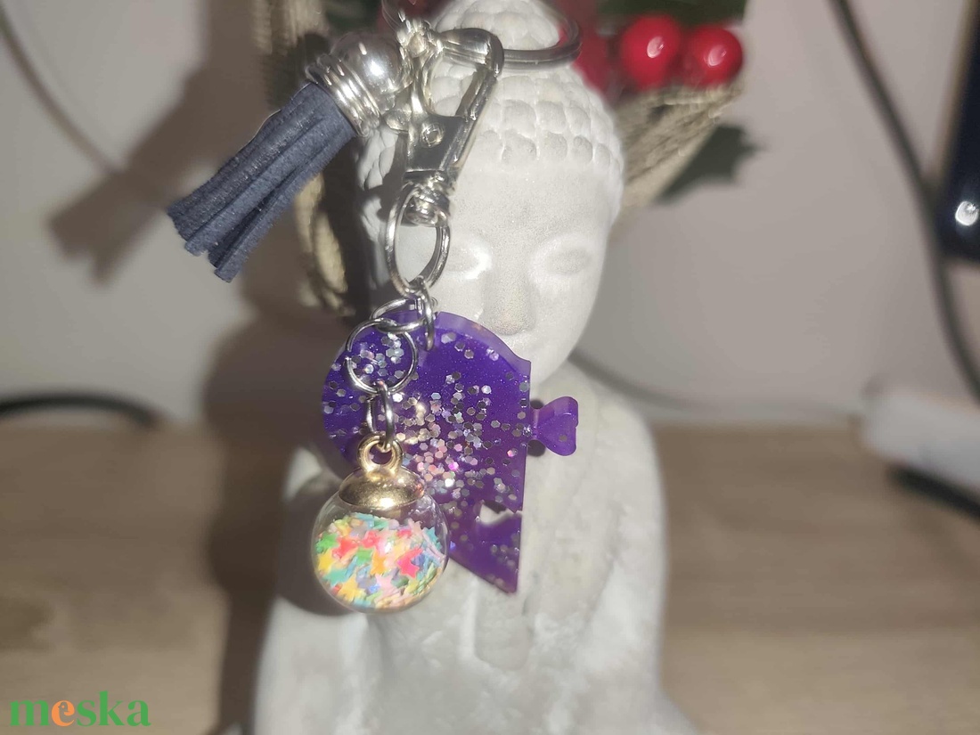 Páros szívecskés kulcstartó szett - táska & tok - kulcstartó & táskadísz - kulcstartó - Meska.hu