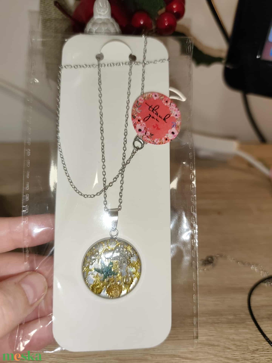 Csodaszép kagylós tengeri világos nyaklánc - ékszer - nyaklánc - medálos nyaklánc - Meska.hu