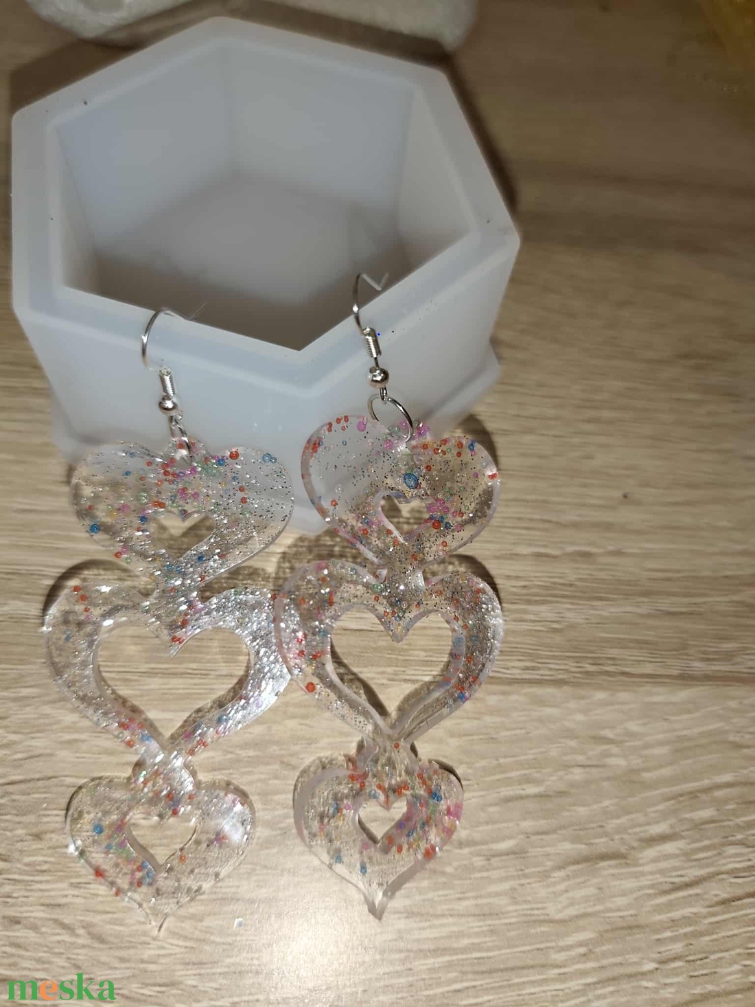 Hosszú gyöngyös fülbevaló - ékszer - fülbevaló - lógó fülbevaló - Meska.hu