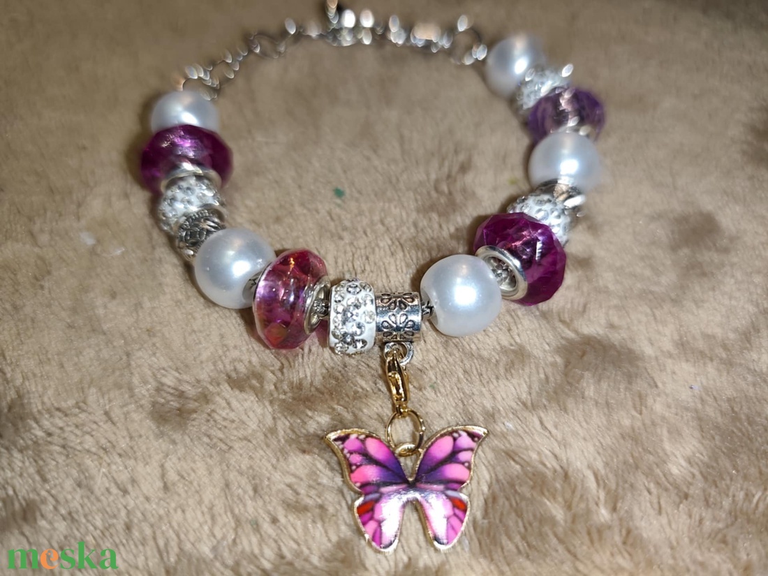 LAYANNA Csoda pillangó karkötő - ékszer - karkötő - karkötő medállal - Meska.hu