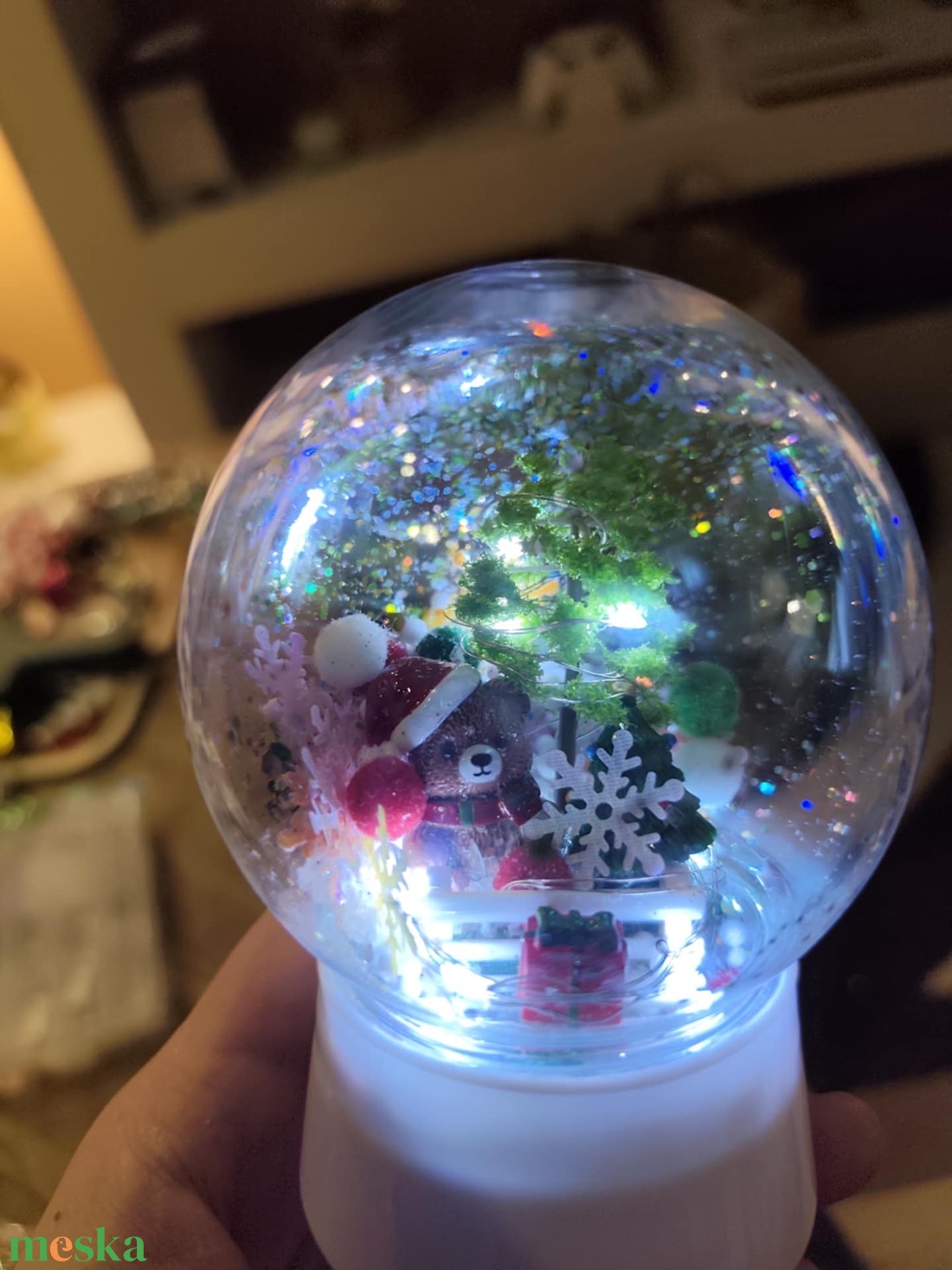 Layanna Világító Csoda Gömb - karácsony - karácsonyi lakásdekoráció - karácsonyi lakásdíszek - Meska.hu