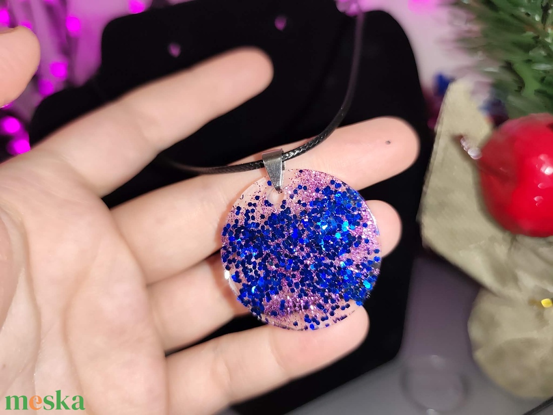 Layanna Kék Pink álom Nyaklánc - ékszer - nyaklánc - medálos nyaklánc - Meska.hu