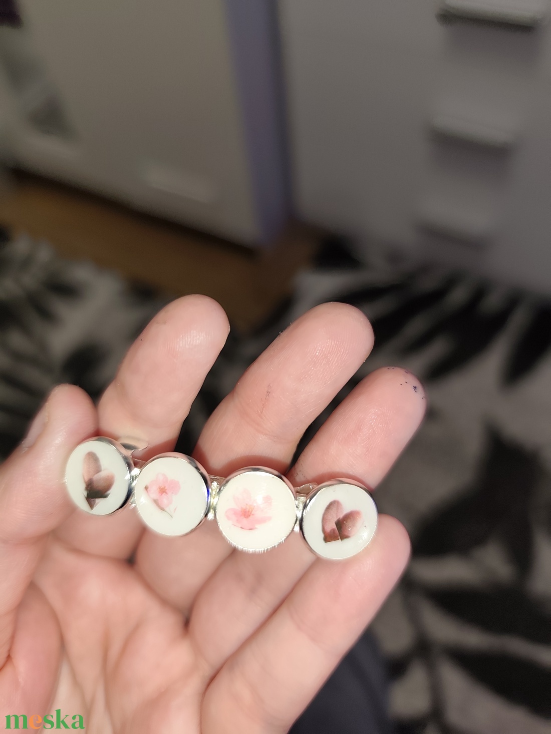 Virágos hajcsatt  - ruha & divat - hajdísz & hajcsat - hajcsat & hajtű - Meska.hu