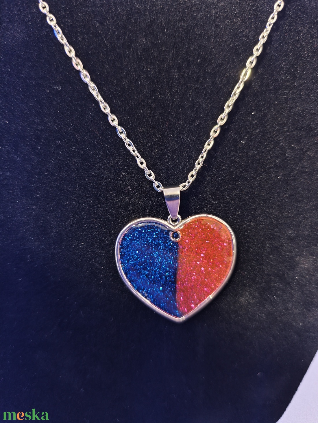 Szív ékszerszett � nyaklánc és fülbevaló, Valentin-napi ajándék nőknek - ékszer - nyaklánc - medálos nyaklánc - Meska.hu